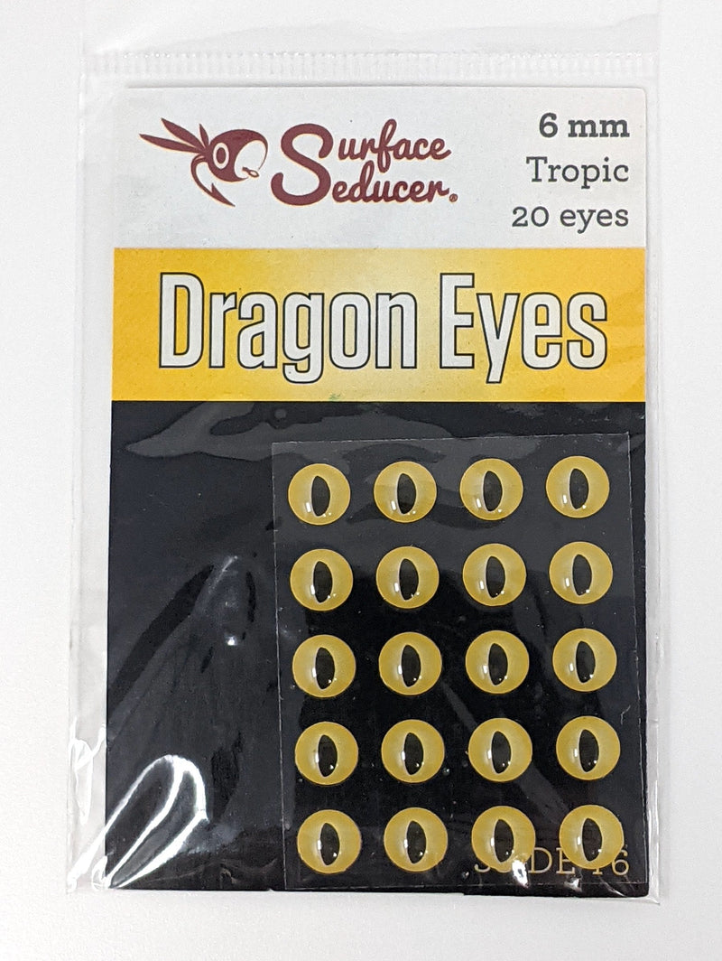 Dragon Eyes Tropic Yellow / 6mm Beads, Eyes, Coneheads