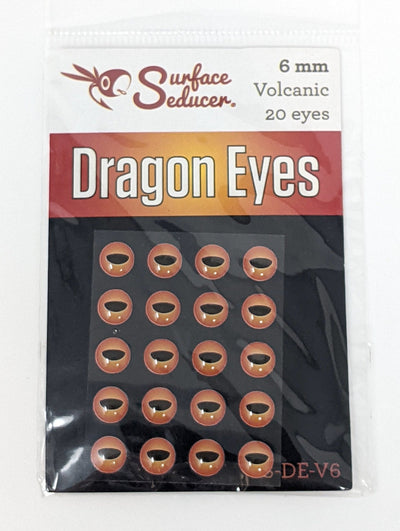 Dragon Eyes Volcanic Red / 6mm Beads, Eyes, Coneheads