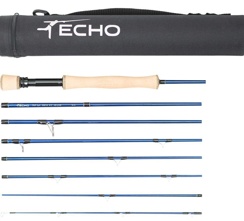Echo Trip 8 Piece Fly Rod Travel Backpacking 