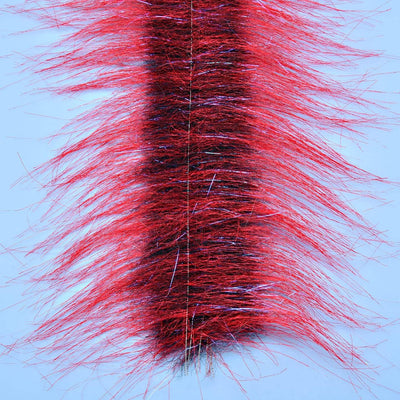 EP Craft Fur Brush 3" Wide Bright Red/Black Chenilles, Body Materials