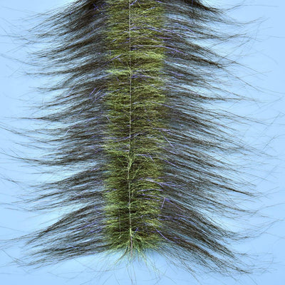 EP Craft Fur Brush 3" Wide Dark Olive/Chartreuse Chenilles, Body Materials