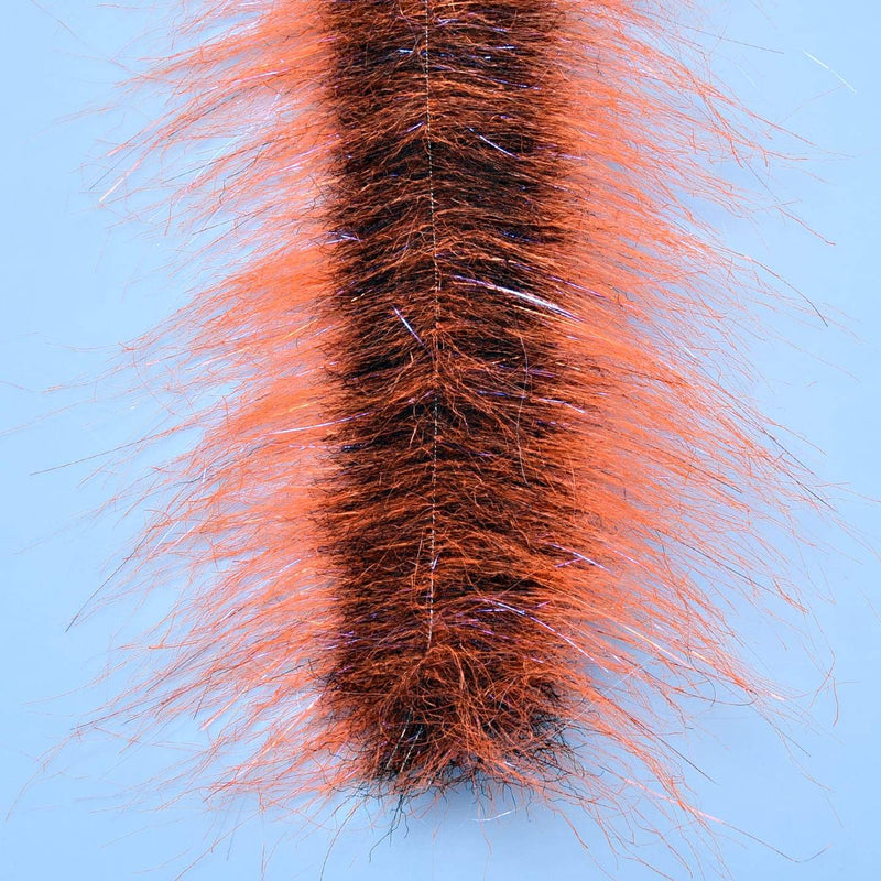 EP Craft Fur Brush 3" Wide FL Orange/Black Chenilles, Body Materials
