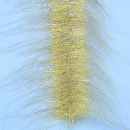 EP Craft Fur Brush 3" Wide Grey Olive/Yellow Chenilles, Body Materials