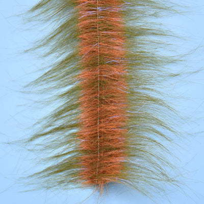 EP Craft Fur Brush 3" Wide Medium Olive/Fl. Orange Chenilles, Body Materials