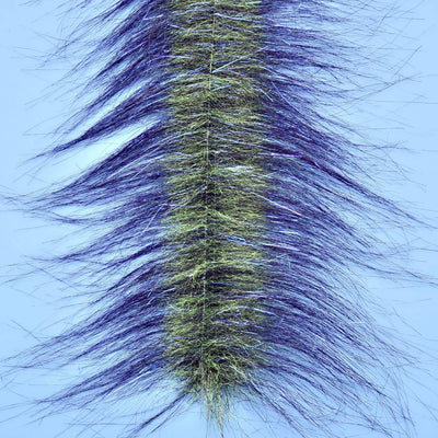EP Craft Fur Brush 3" Wide Purple/Chartreuse Chenilles, Body Materials