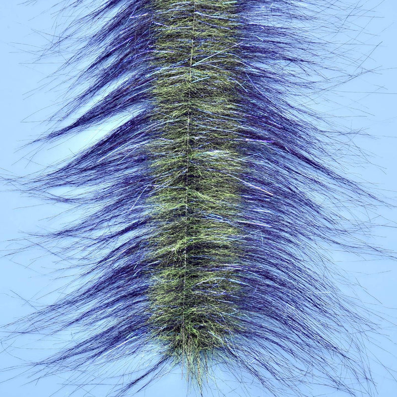 EP Craft Fur Brush 3" Wide Purple/Chartreuse Chenilles, Body Materials