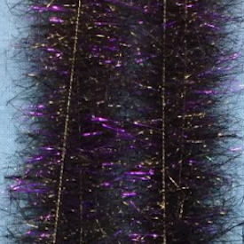 EP Sparkle Brush 1" Black/Purple Chenilles, Body Materials