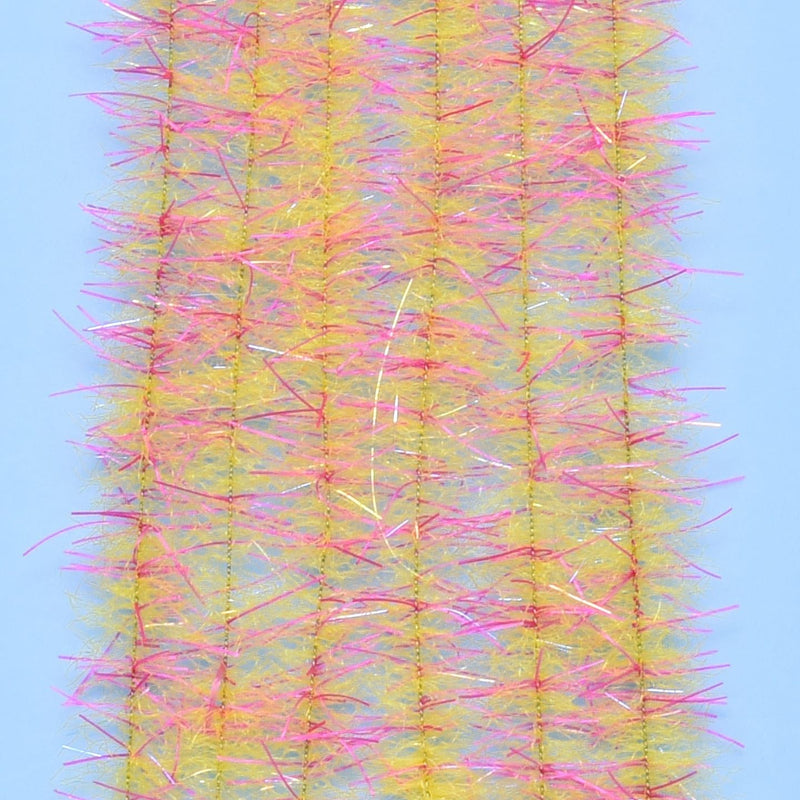EP Tarantula Hairy Legs Brush Hot Pink/Yellow / 0.5" Chenilles, Body Materials
