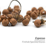 Firehole Round Speckled Tungsten Stones Espresso / 2.0 mm Beads, Eyes, Coneheads