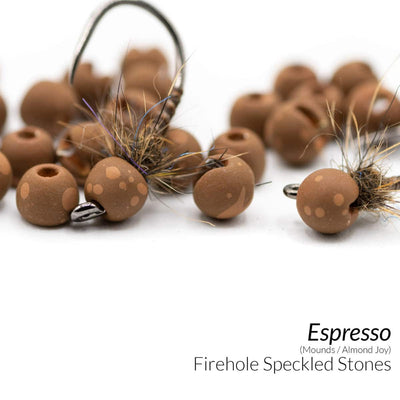 Firehole Round Speckled Tungsten Stones Espresso / 2.0 mm Beads, Eyes, Coneheads