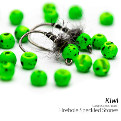 Firehole Round Speckled Tungsten Stones Kiwi / 2.0 mm Beads, Eyes, Coneheads