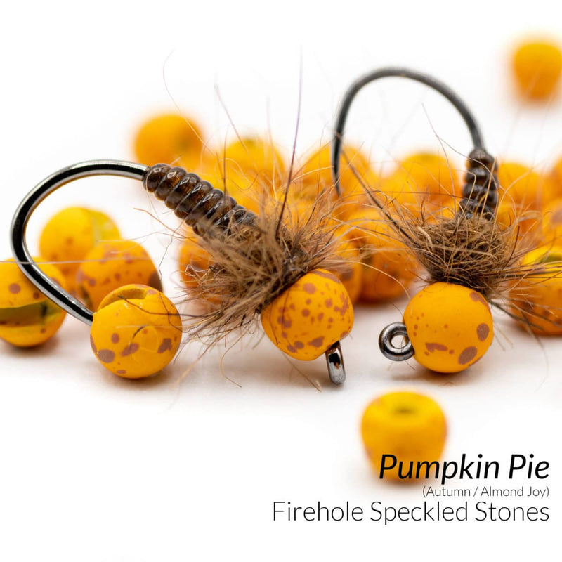 Firehole Round Speckled Tungsten Stones Pumpkin Pie / 2.0 mm Beads, Eyes, Coneheads
