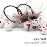 Firehole Slotted Speckled Stones Peppermint / 2.0 mm Beads, Eyes, Coneheads