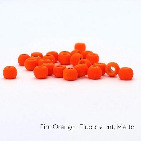 Firehole Stones Matte Tungsten Beads - Hot Colors Fire Orange / 5/64" (2.0 mm) Beads, Eyes, Coneheads
