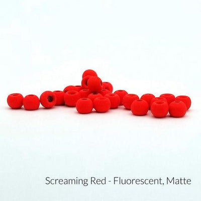 Firehole Stones Matte Tungsten Beads - Hot Colors Screaming Red / 5/64" (2.0 mm) Beads, Eyes, Coneheads