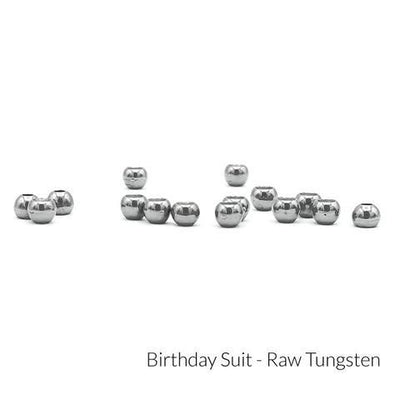 Firehole Stones Plated Tungsten Beads Birthday Suit / 5/64" (2.0 mm) Beads, Eyes, Coneheads
