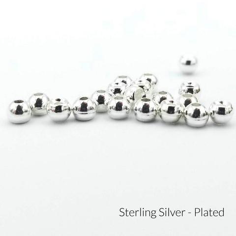 Firehole Stones Plated Tungsten Beads Sterling Silver / 3/32" (2.5 mm) Beads, Eyes, Coneheads