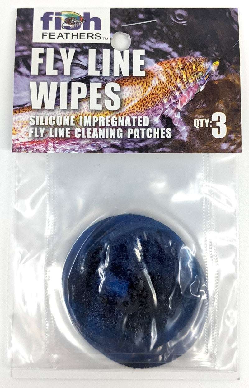 Fish Feathers Fly Line Wipes Blue Fly Fishing Accessories