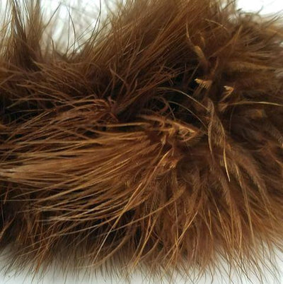 Fish Hunter Blood Quill Marabou Brown (UV) Saddle Hackle, Hen Hackle, Asst. Feathers