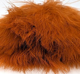 Fish Hunter Blood Quill Marabou Crawfish Orange (UV) Saddle Hackle, Hen Hackle, Asst. Feathers