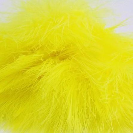 Fish Hunter Blood Quill Marabou FL. Yellow (UV) Saddle Hackle, Hen Hackle, Asst. Feathers