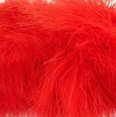 Fish Hunter Blood Quill Marabou Hot Red Saddle Hackle, Hen Hackle, Asst. Feathers