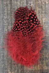 Fish Hunter Jumbo Guinea FL. Steelhead Pink (UV) Saddle Hackle, Hen Hackle, Asst. Feathers