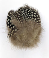 Fish Hunter Large Dot Guinea Primrose Cream (UV) Saddle Hackle, Hen Hackle, Asst. Feathers