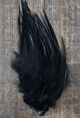 Fish Hunter Select Saddle Hackle Black (UV) Saddle Hackle, Hen Hackle, Asst. Feathers