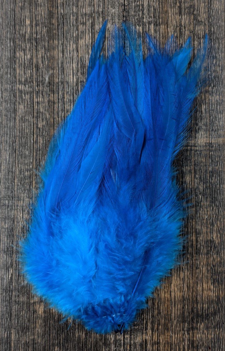 Fish Hunter Select Saddle Hackle Dark Turquoise/KFB Saddle Hackle, Hen Hackle, Asst. Feathers