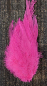 Fish Hunter Select Saddle Hackle FL. Bubble Gum Pink (UV) Saddle Hackle, Hen Hackle, Asst. Feathers