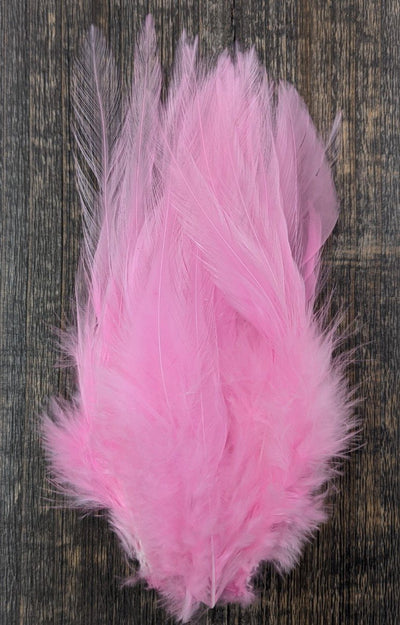 Fish Hunter Select Saddle Hackle FL. Medium Pink (UV) Saddle Hackle, Hen Hackle, Asst. Feathers