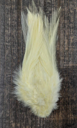 Fish Hunter Select Saddle Hackle FL. Primrose Cream (UV) Saddle Hackle, Hen Hackle, Asst. Feathers