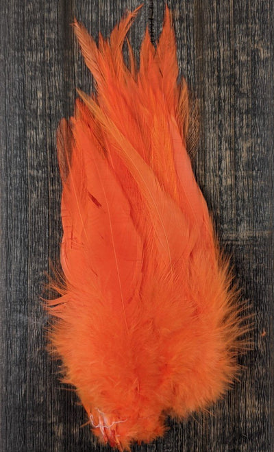 Fish Hunter Select Saddle Hackle FL. Steelhead Orange (UV) Saddle Hackle, Hen Hackle, Asst. Feathers