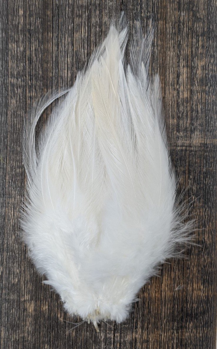 Fish Hunter Select Saddle Hackle FL. White (UV) Saddle Hackle, Hen Hackle, Asst. Feathers