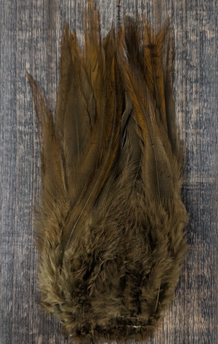 Fish Hunter Select Saddle Hackle Galloup's Brown Olive Saddle Hackle, Hen Hackle, Asst. Feathers