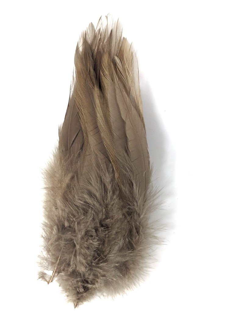 Fish Hunter Select Saddle Hackle Gray Olive Saddle Hackle, Hen Hackle, Asst. Feathers