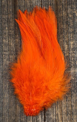 Fish Hunter Select Saddle Hackle Hot Orange Saddle Hackle, Hen Hackle, Asst. Feathers