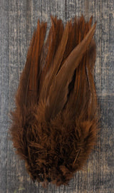 Fish Hunter Select Saddle Hackle Tobacco Brown Saddle Hackle, Hen Hackle, Asst. Feathers