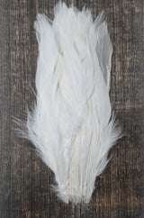 Fish Hunter Select Schlappen Bleached White Saddle Hackle, Hen Hackle, Asst. Feathers