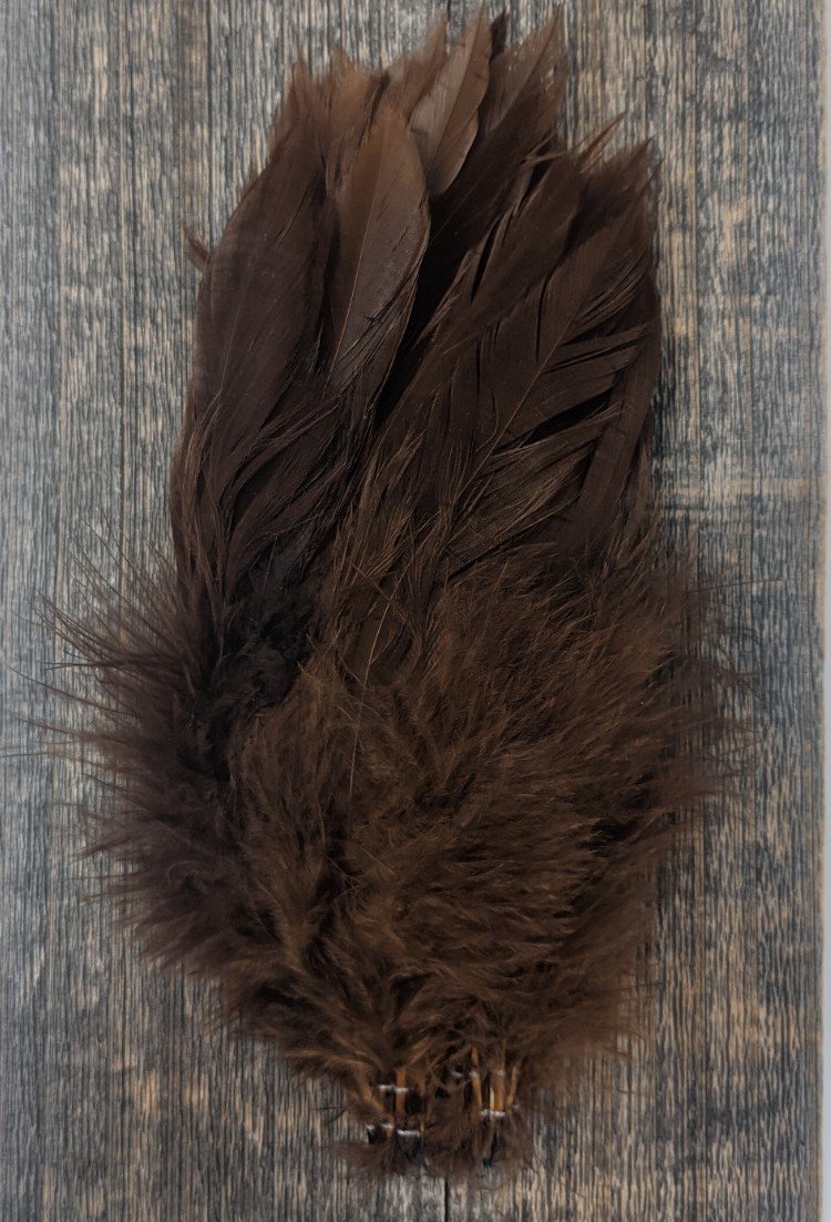 Fish Hunter Select Schlappen Brown (UV) Saddle Hackle, Hen Hackle, Asst. Feathers