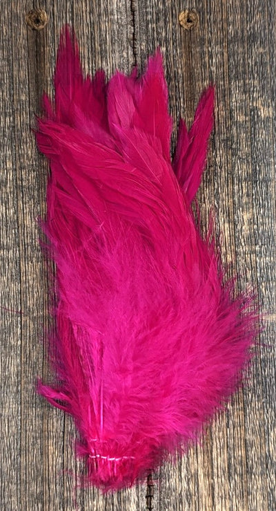 Fish Hunter Select Schlappen FL. Fuchsia (UV) Saddle Hackle, Hen Hackle, Asst. Feathers