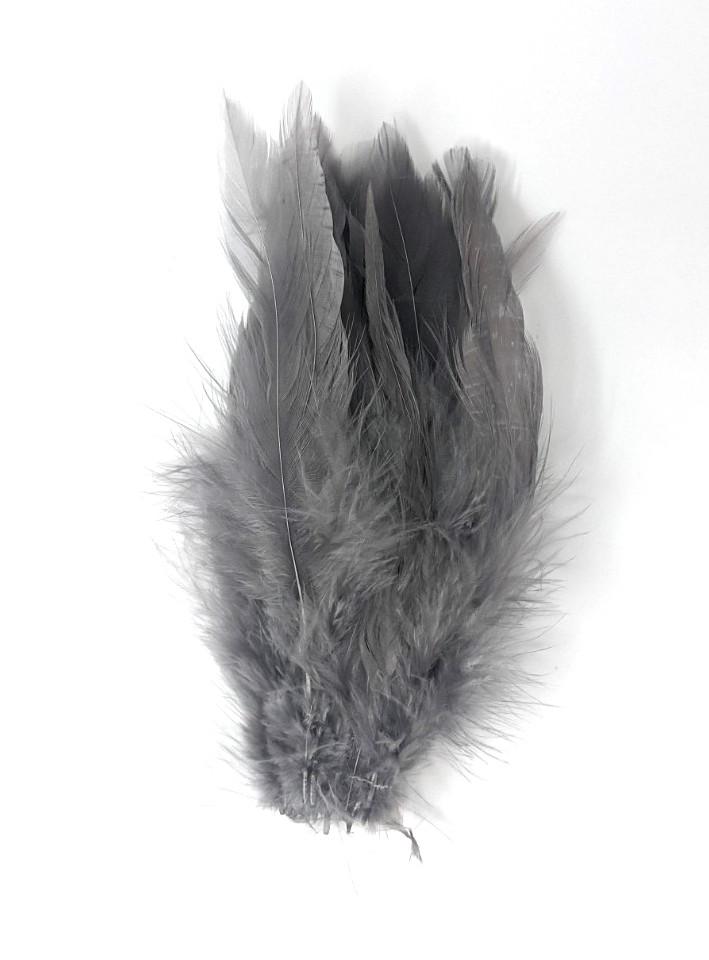 Fish Hunter Select Schlappen Heron Gray (UV) Saddle Hackle, Hen Hackle, Asst. Feathers