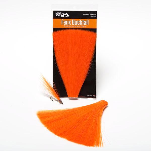 Fish Skull Faux Bucktail Orange Fly Tying