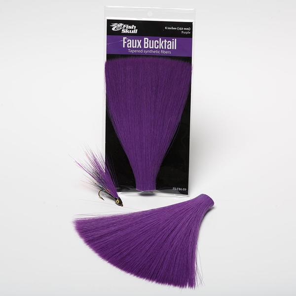 Fish Skull Faux Bucktail Purple Hair, Fur