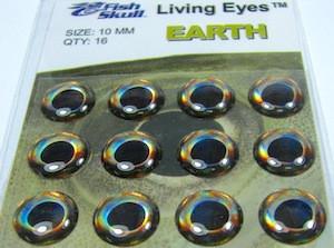 Fish Skull Living Eyes Earth (Golden Brown) / 5MM Beads, Eyes, Coneheads