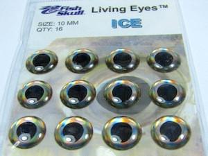 Fish Skull Living Eyes Ice (Silver) / 5MM Beads, Eyes, Coneheads