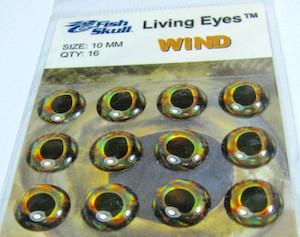 Fish Skull Living Eyes Wind (Golden) / 5MM Beads, Eyes, Coneheads