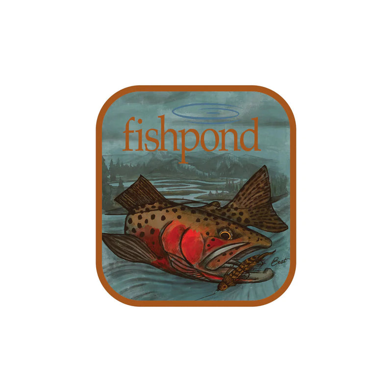 Fishpond Drop Off Sticker 5" Stickers