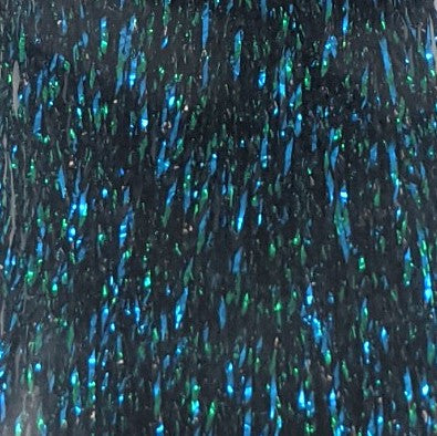 Flashabou Weave Black/Green/Electric Blue Flash, Wing Materials